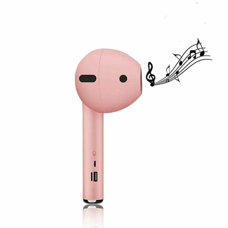 CURRENTACTUAL Giant Wireless Bluetooth Air Pod Shaped Speaker FM Radio AUX Microphone Pink CU3300233